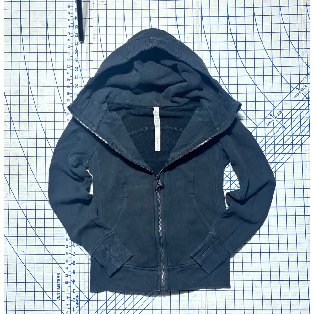 Lululemon Black NYC Skyline Full Zip Scuba Hoodie